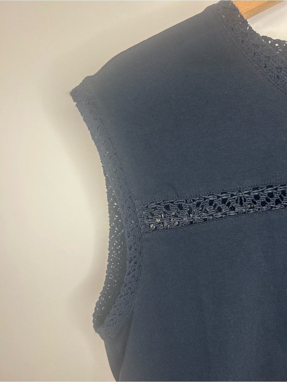 *NWT* Rag & Bone Rosie Lace-Trim Cotton Muscle Tank, Size Medium - Picture 7 of 14